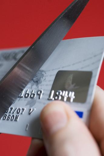 cutting up a credit card