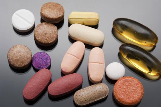an assortment of tablet medications