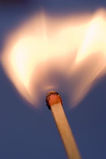 a match bursting into flame