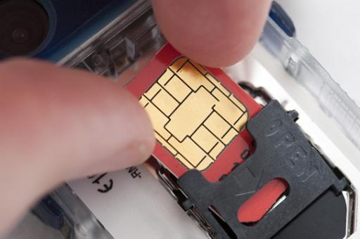 inserting a sim into a mobile phone