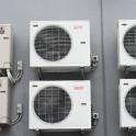 airconditioning heat exchangers on a wall